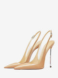 Apricot Pointed-Toe Slingback Court Shoes — view 3
