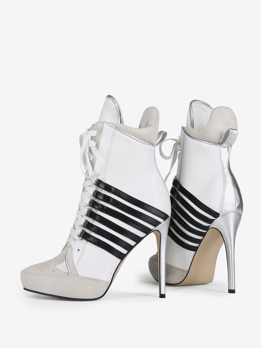 black pointed toe ankle boots — view 4