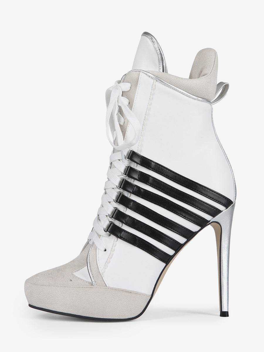 black pointed toe ankle boots — view 2