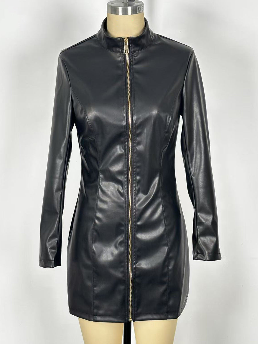 Black Long-Sleeve Mini Dress — view 5
