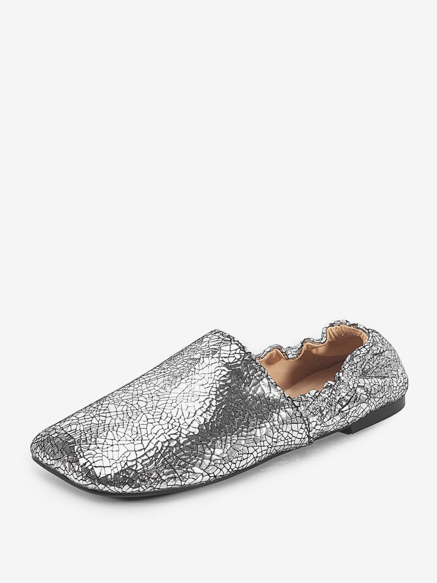 burgundy square toe slip on ballet flats — view 12