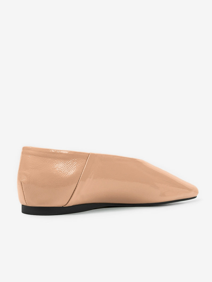 green square toe slip on ballet flats — view 9