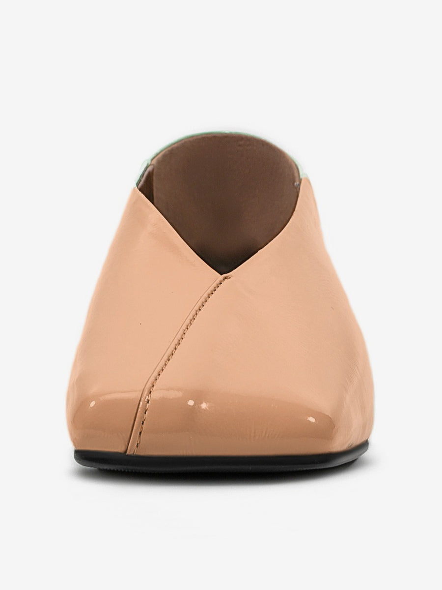 green square toe slip on ballet flats — view 8
