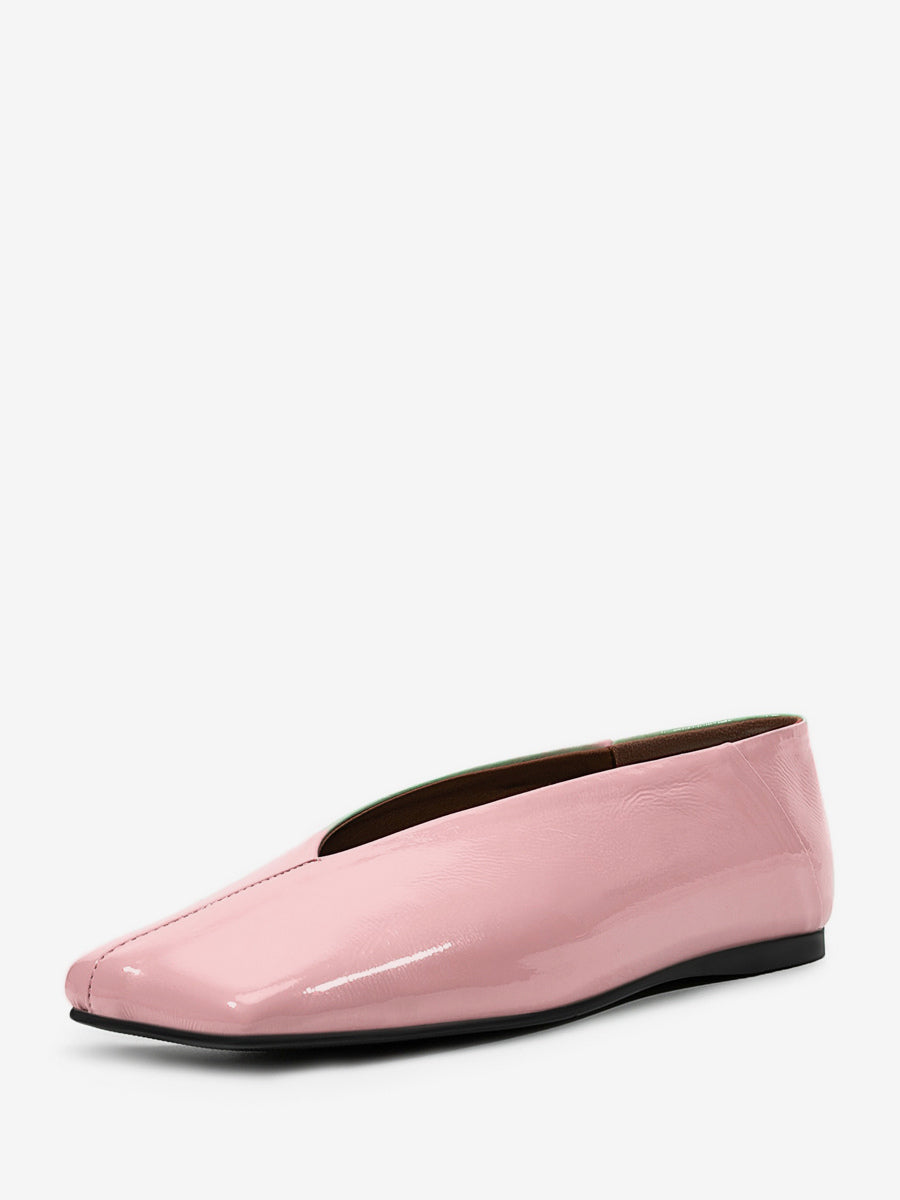 Green Square-Toe Slip-On Ballet Flats — view 14