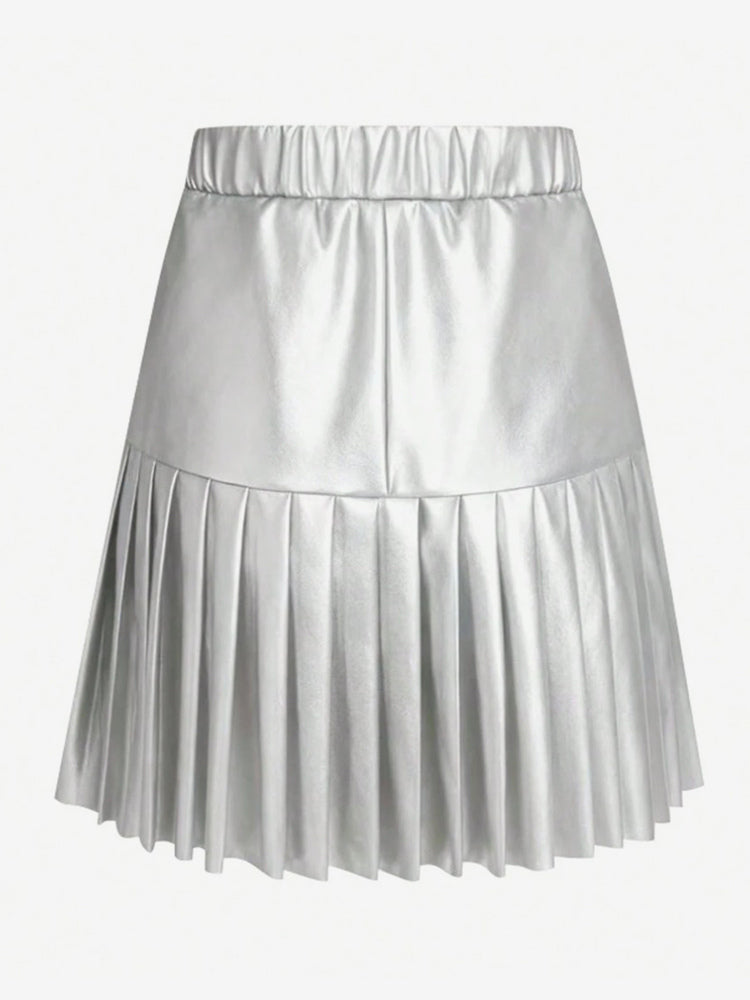 Black Pleated High-Waisted Mini Skirt — view 7