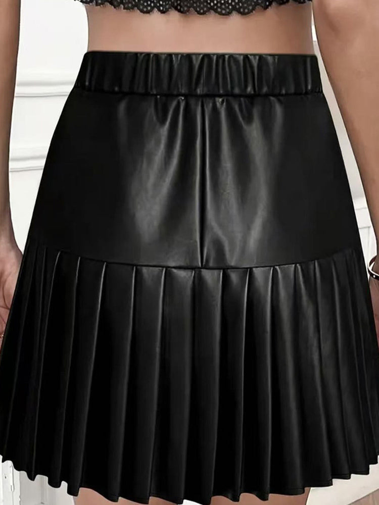 Black Pleated High-Waisted Mini Skirt — view 2