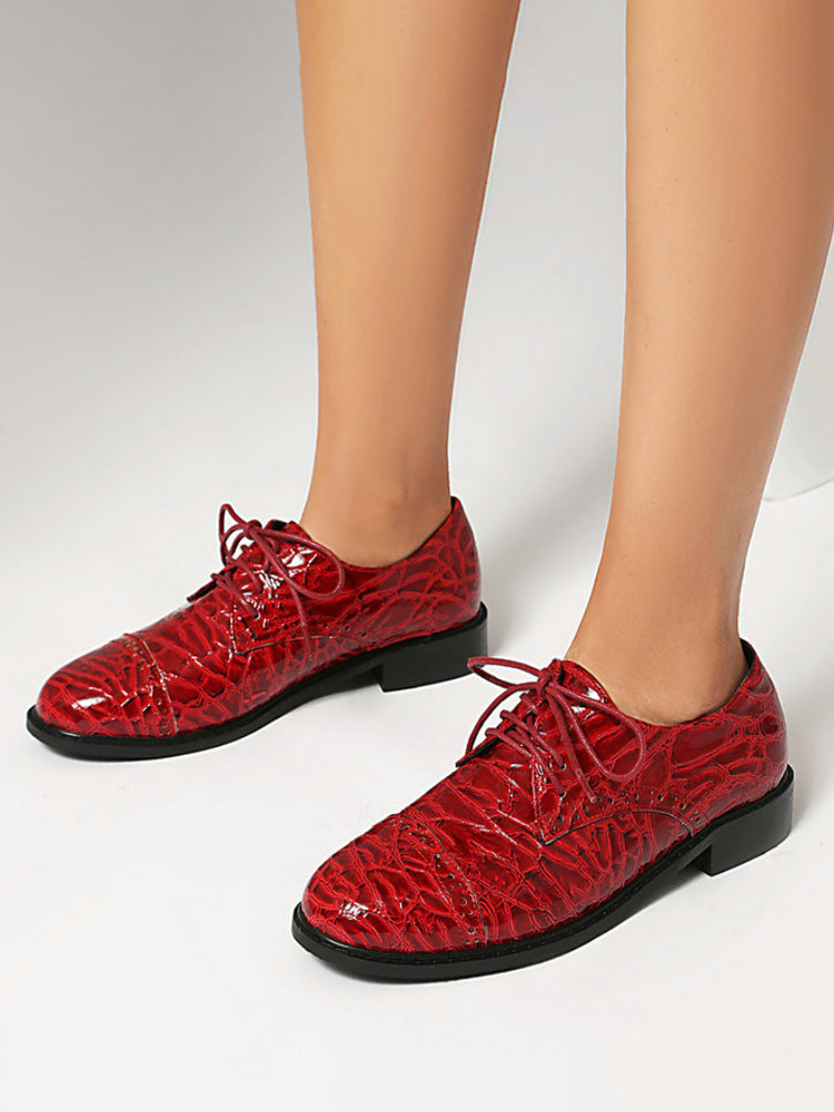 Green Round-Toe Lace-Up Loafers — view 5
