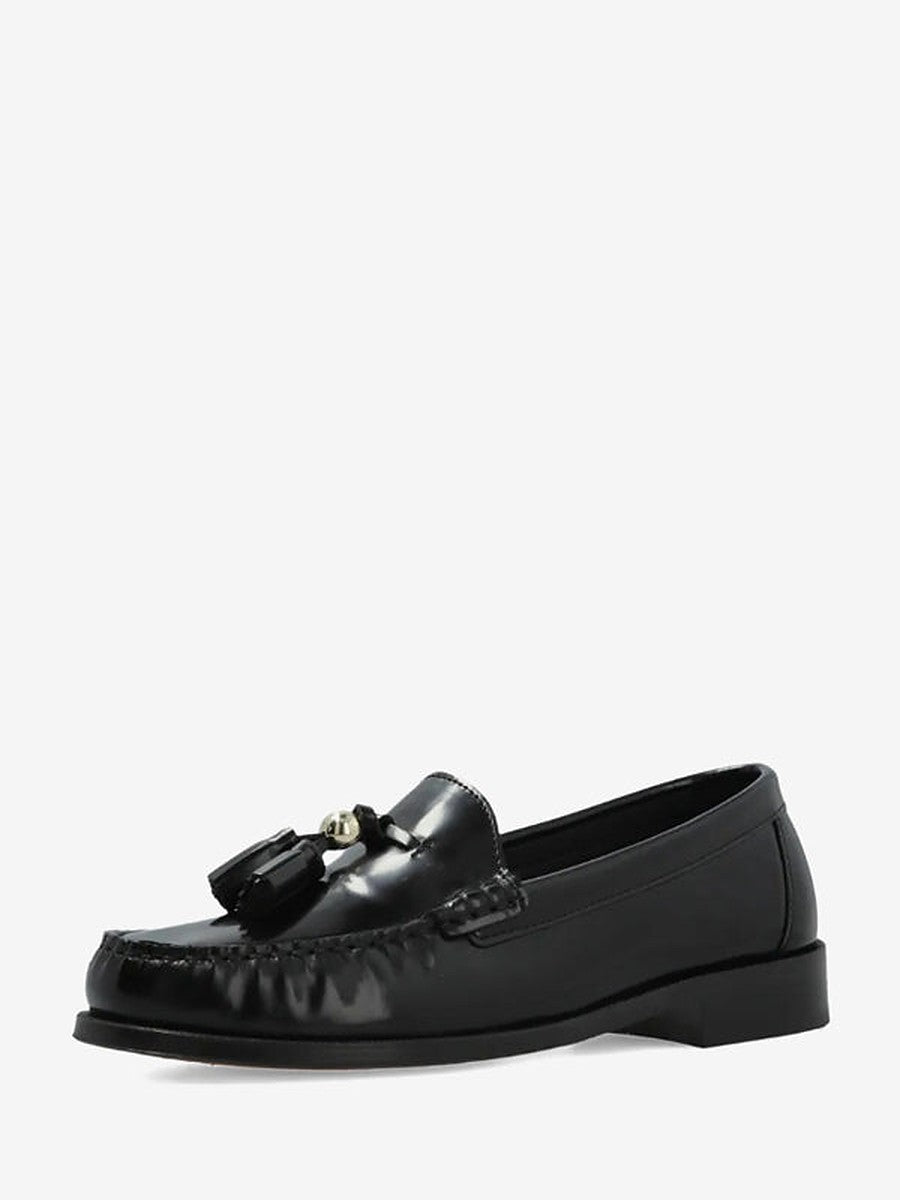Burgundy Round-Toe Slip-On Loafers — view 1