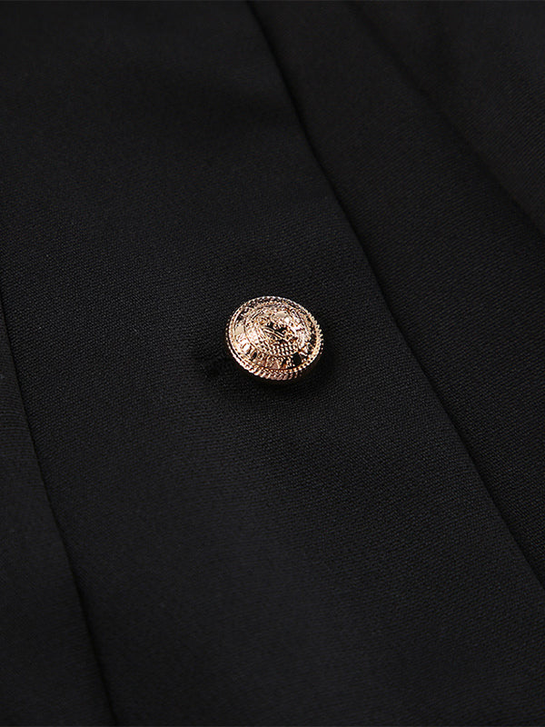 black collared fitted two piece set — view 12