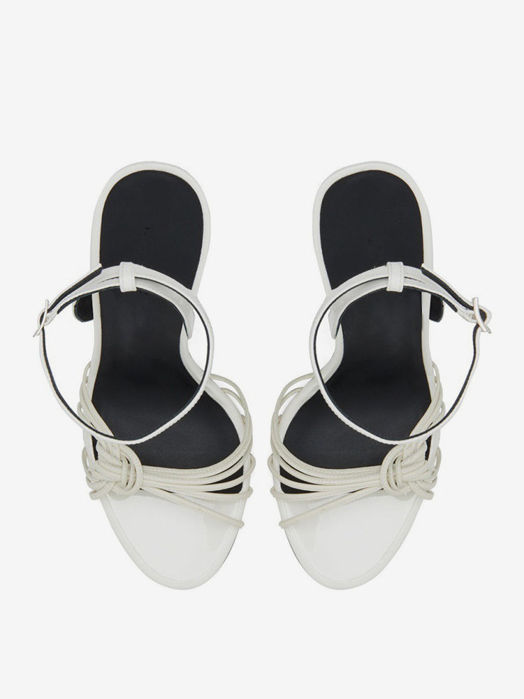 black ankle strap wedge sandals — view 6