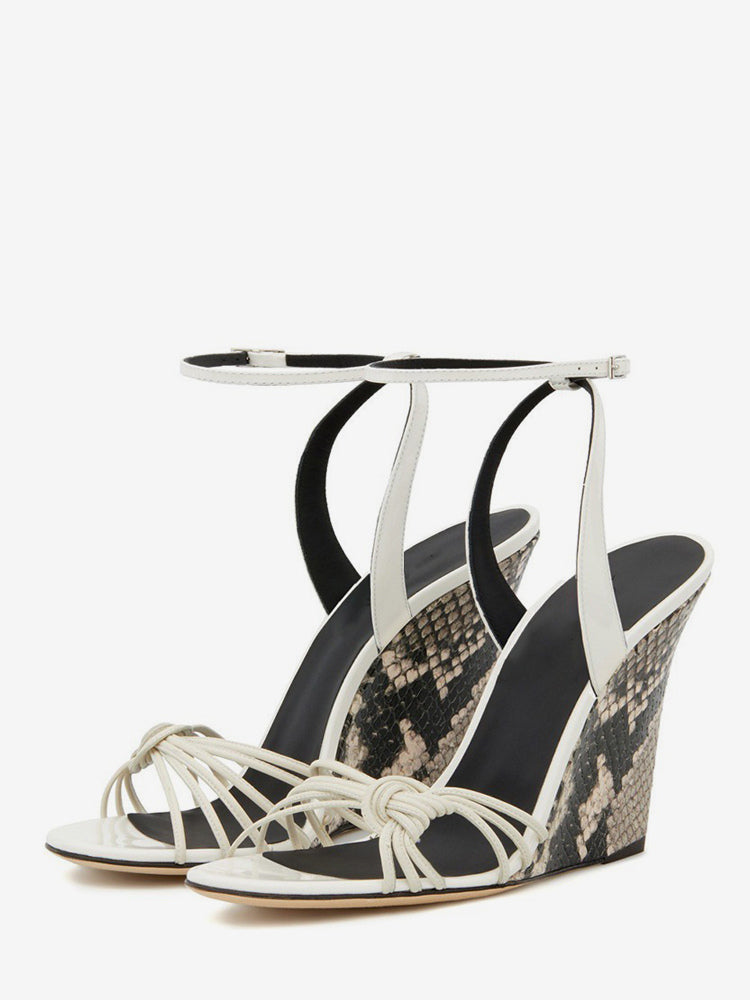 Black Ankle-Strap Wedge Sandals — view 5