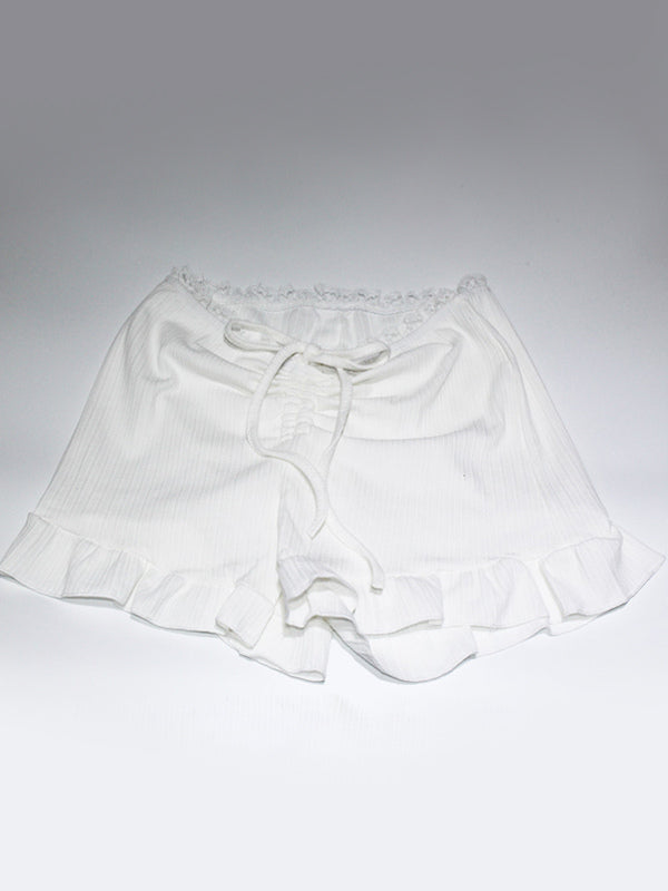White Lace Short Two-Piece Set — view 15