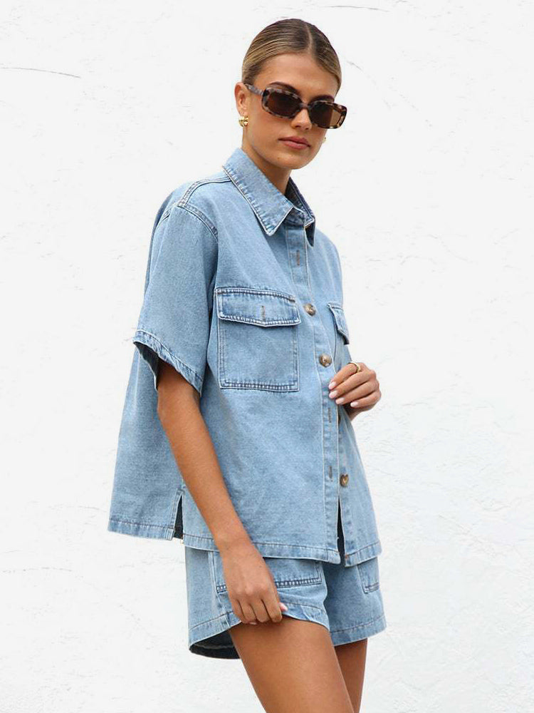 Blue Denim Two-Piece Set — view 2