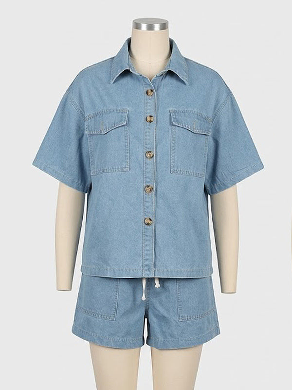 Blue Denim Two-Piece Set — view 4