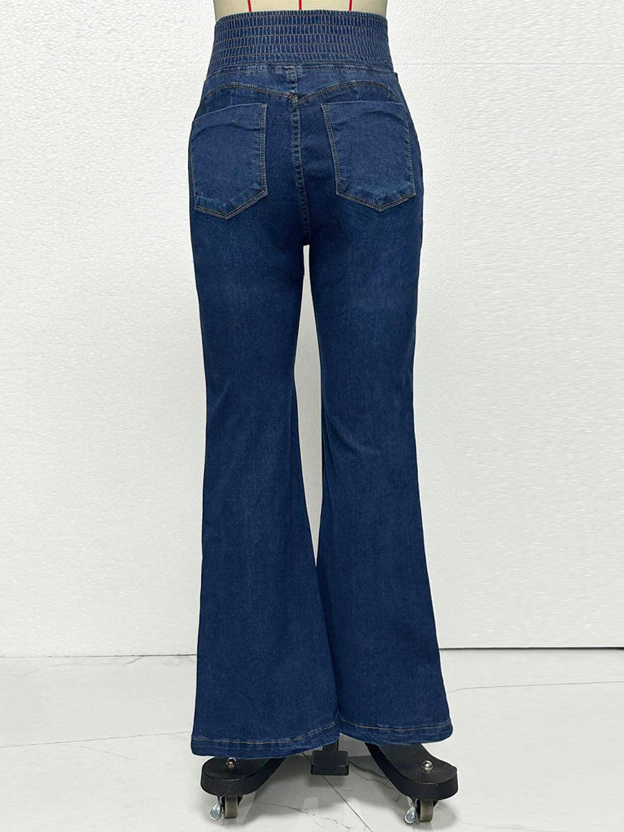 Sky Blue High-Waisted Fitted Denim Jeans — view 11