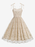 Apricot Floral Sheer Midi Dress — view 9