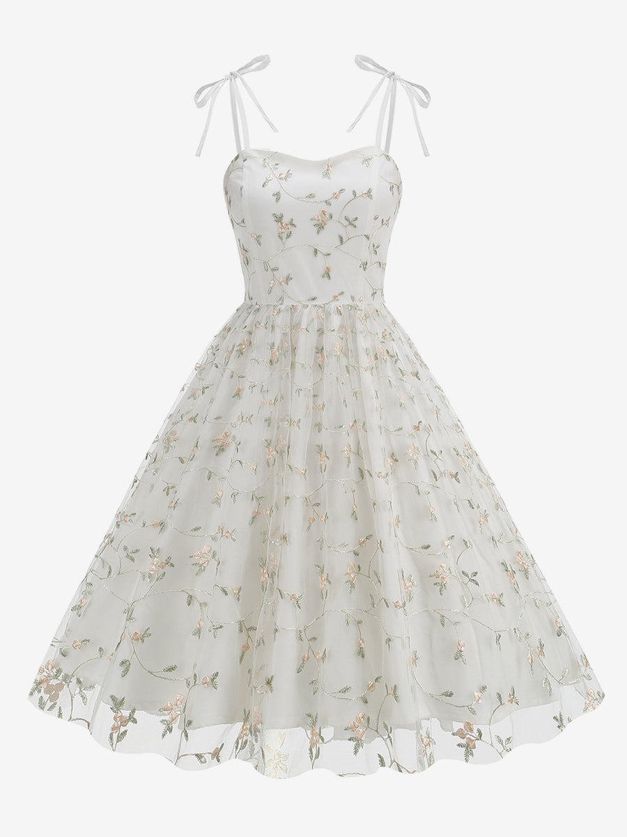 Apricot Floral Sheer Midi Dress — view 2