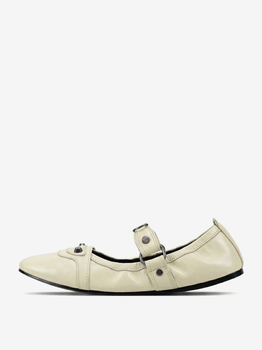 red round toe ballet flats — view 10