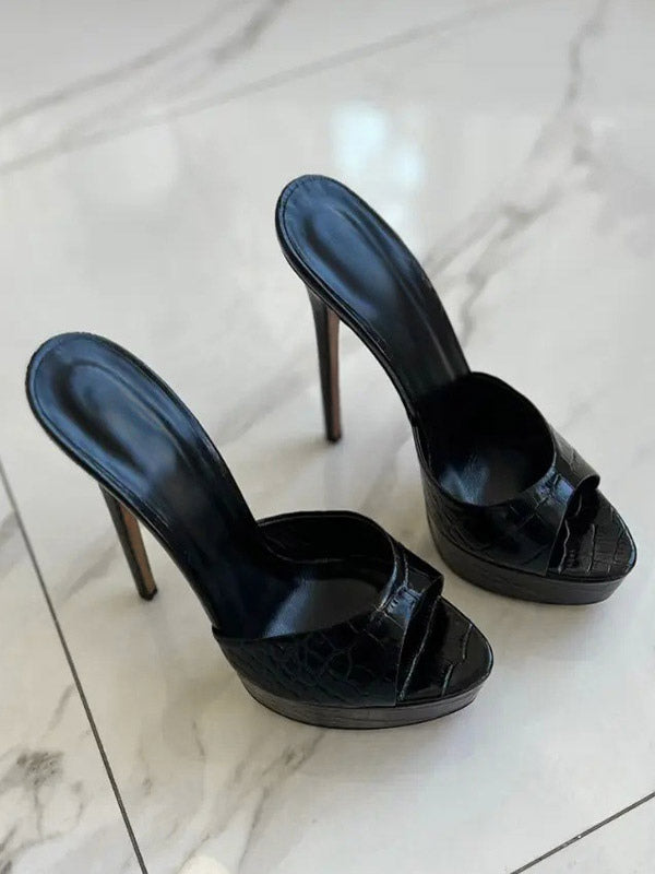 Apricot Open-Toe Platform Sandals — view 12