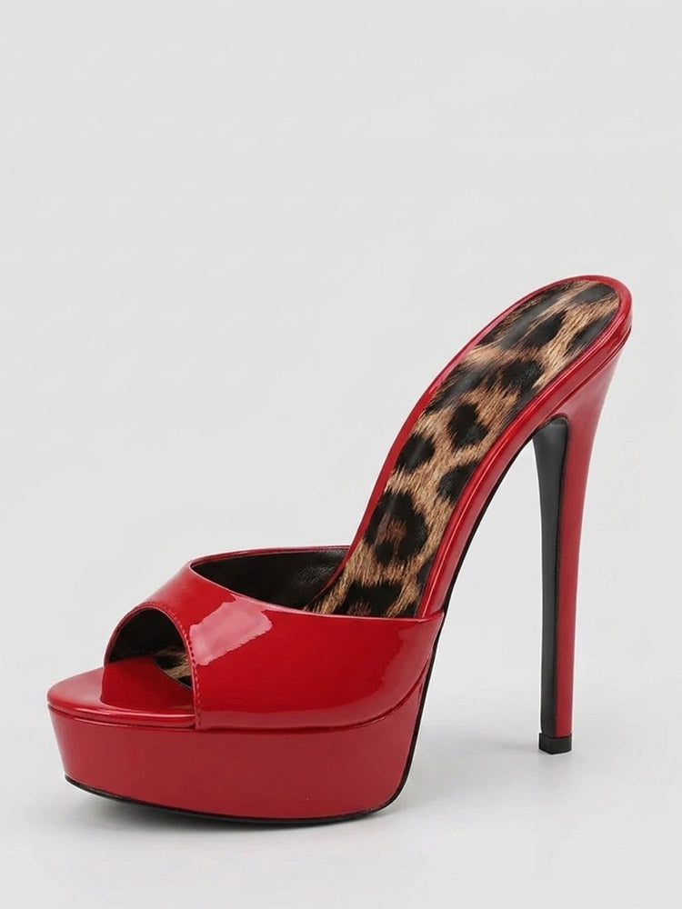 apricot open toe platform sandals — view 1