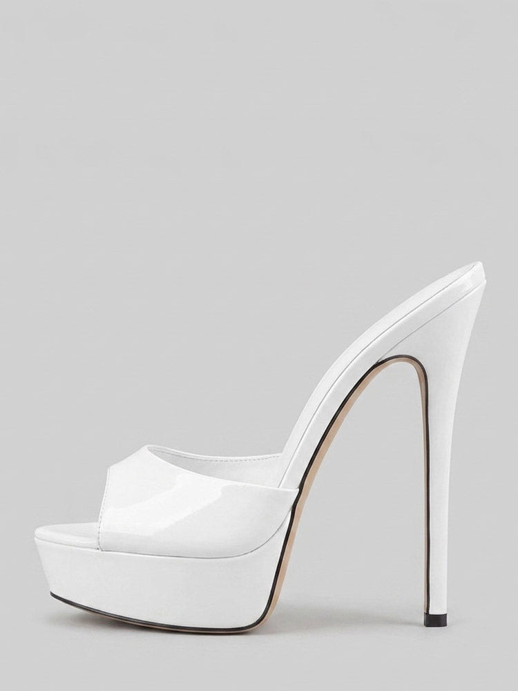 apricot open toe platform sandals — view 4