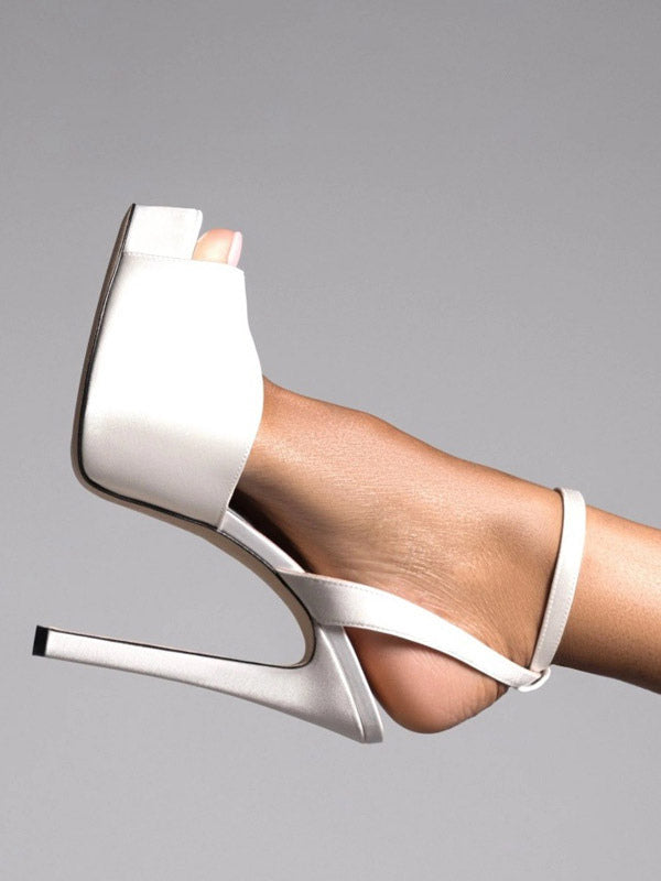 apricot open toe ankle strap platform sandals — view 9