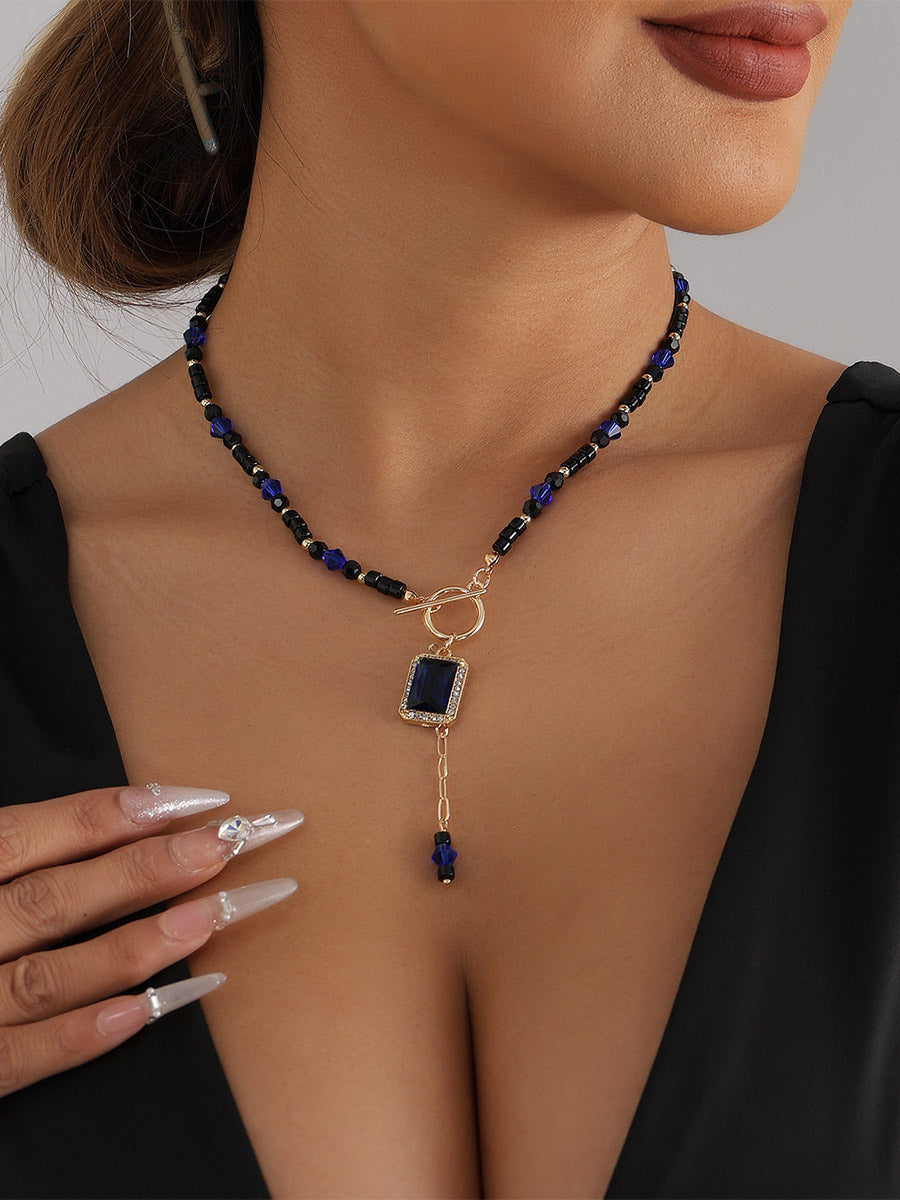 blue necklace — view 2
