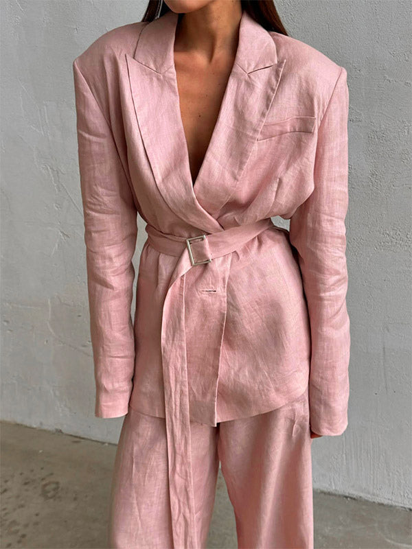 Pink Long-Sleeve Two-Piece Set — view 5