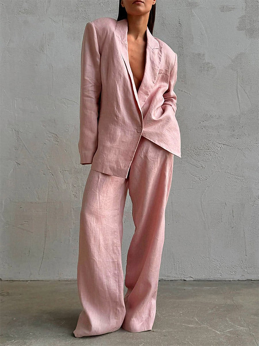 Pink Long-Sleeve Two-Piece Set — view 1