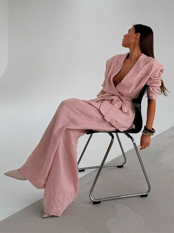 Pink Long-Sleeve Two-Piece Set — view 2