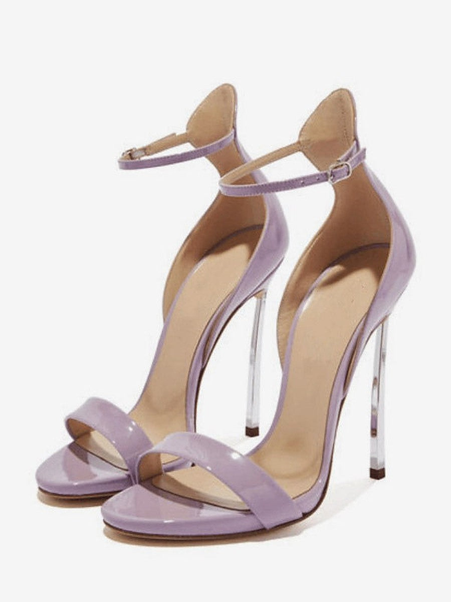 Lilac Open-Toe Stiletto Sandals — view 1