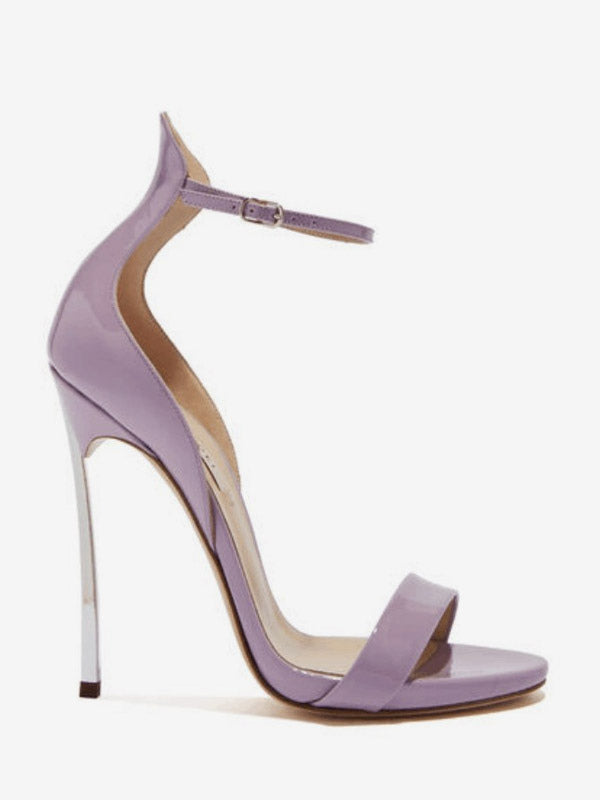 Lilac Open-Toe Stiletto Sandals — view 2