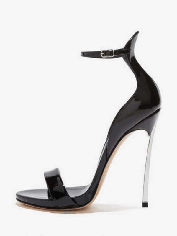 Lilac Open-Toe Stiletto Sandals — view 4