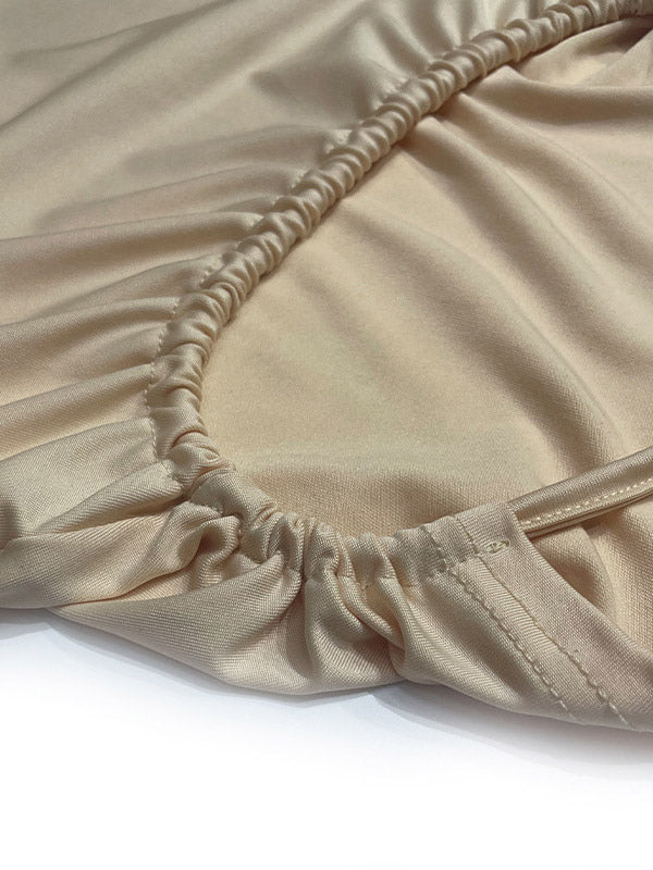 Apricot Lace-Up Short-Sleeve Two-Piece Set — view 6