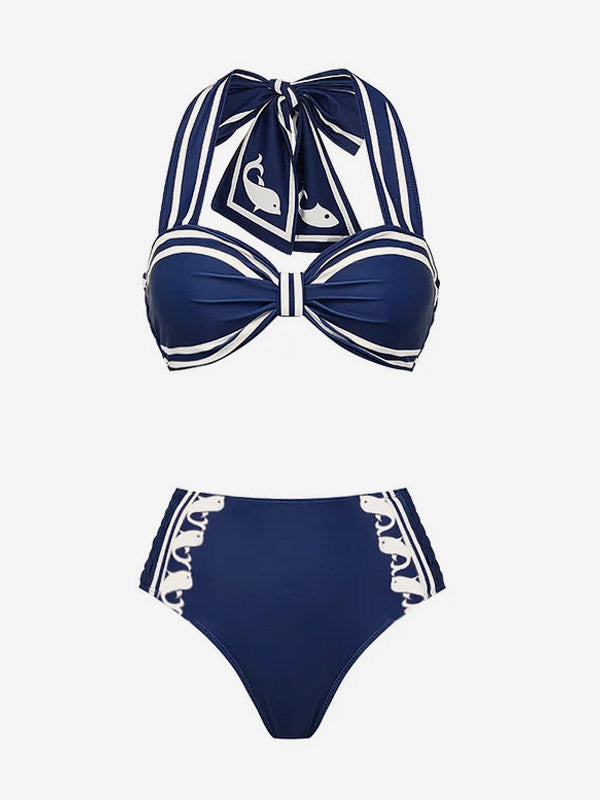 Blue Lace-Up Beach Cover-Up — view 4