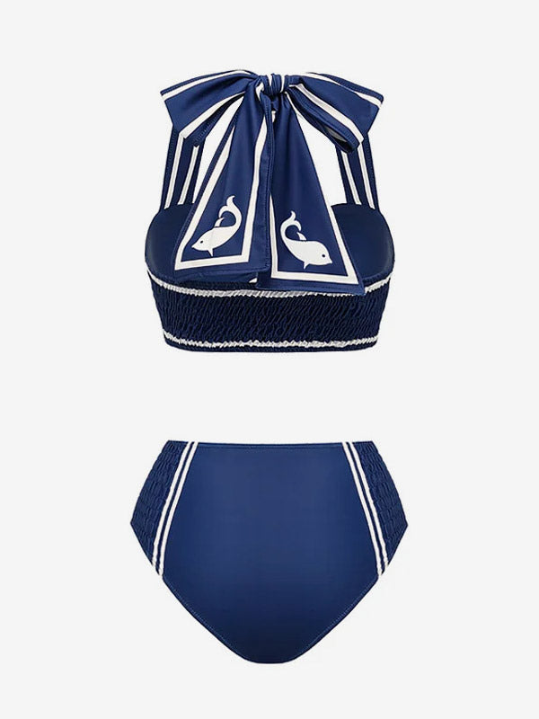 Blue Lace-Up Beach Cover-Up — view 5
