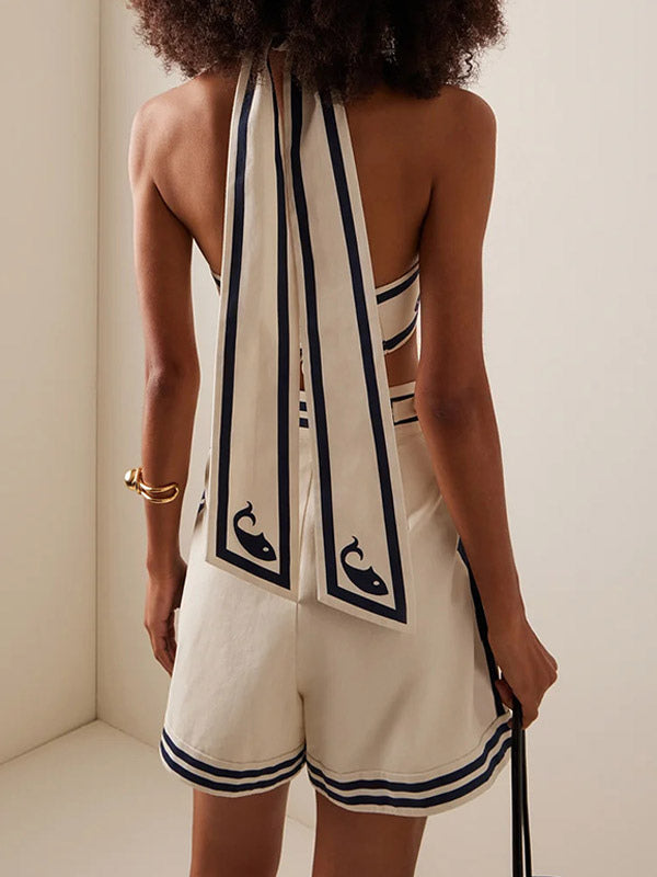white lace up beach cover up — view 5