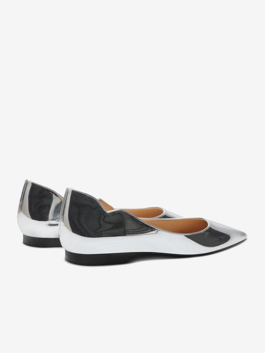 Red Pointed-Toe Slip-On Ballet Flats — view 18