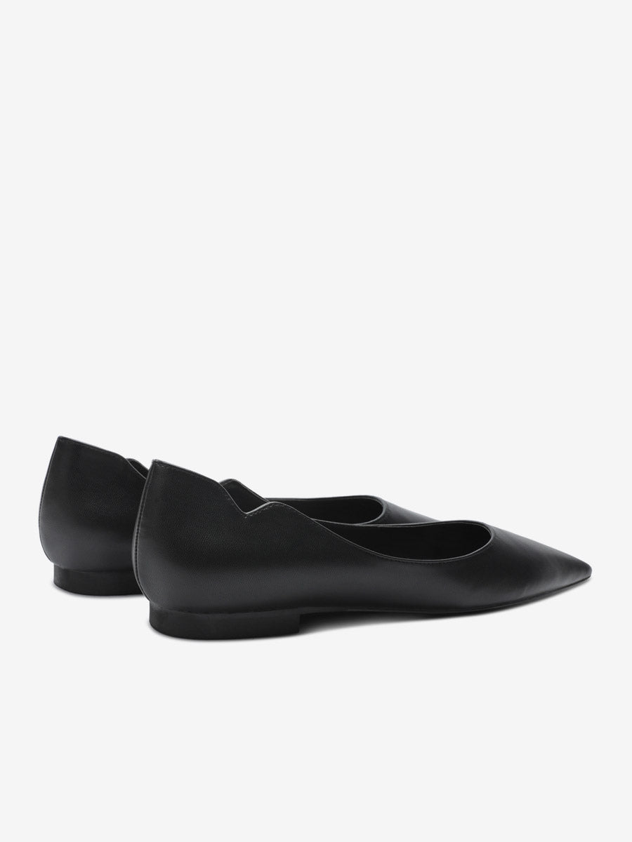 Red Pointed-Toe Slip-On Ballet Flats — view 14