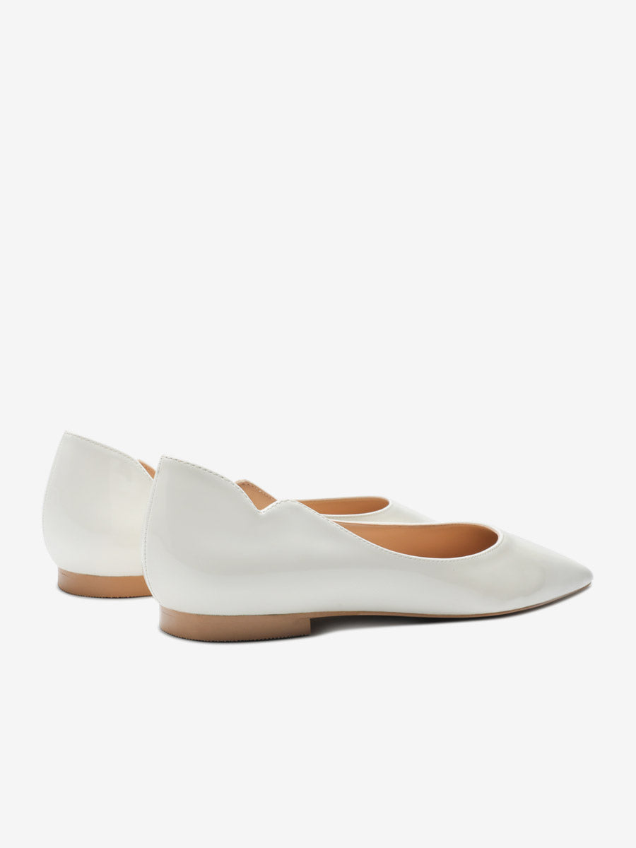 Red Pointed-Toe Slip-On Ballet Flats — view 12