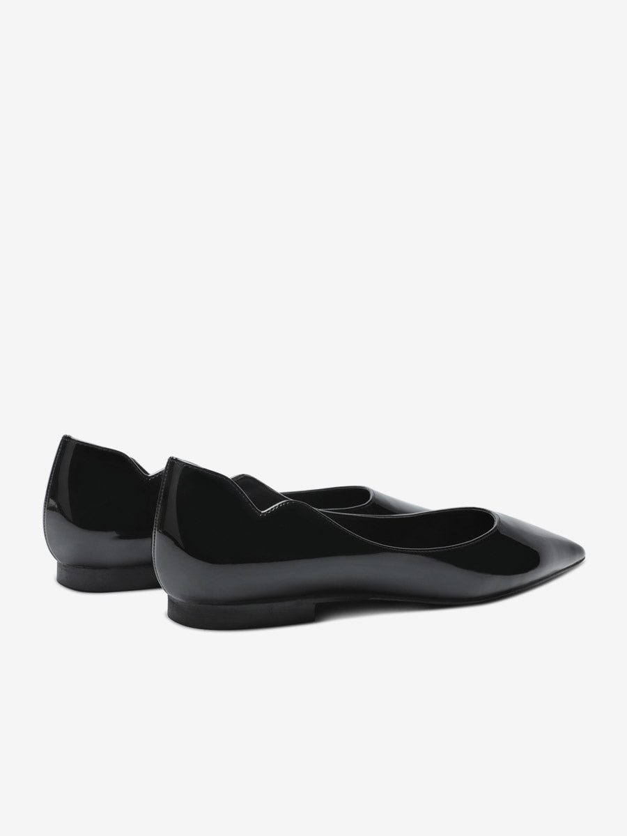 Red Pointed-Toe Slip-On Ballet Flats — view 8
