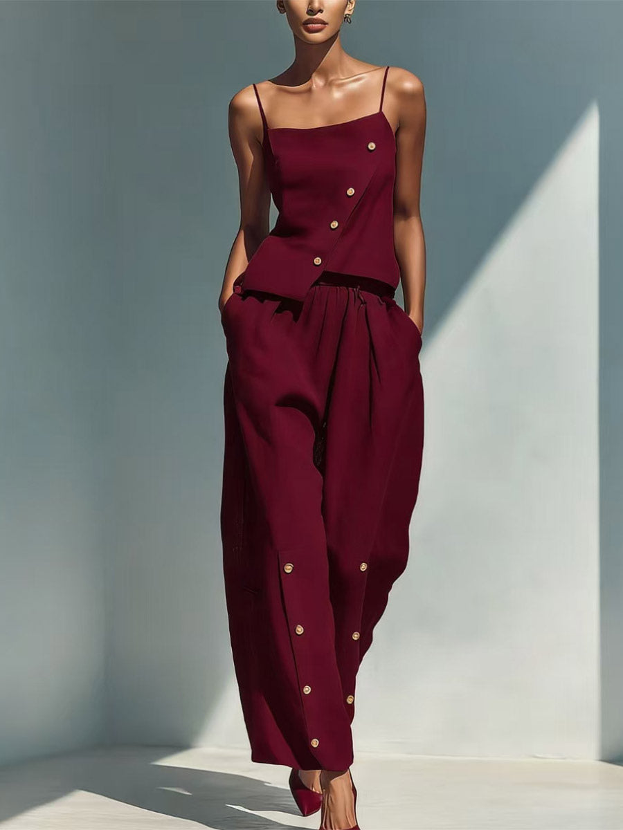 Green Sleeveless Strappy Two-Piece Set — view 4