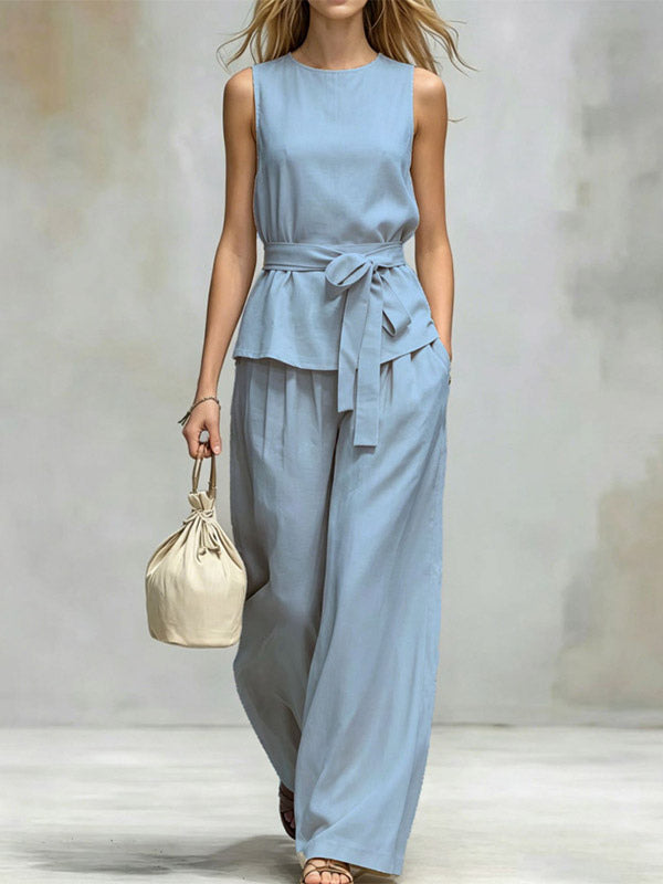 Apricot Sleeveless Two-Piece Set — view 6