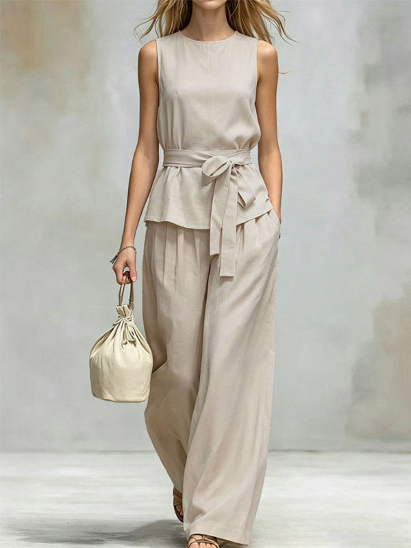 Apricot Sleeveless Two-Piece Set — view 4