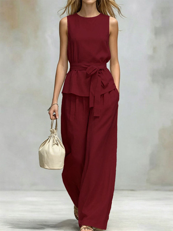 Apricot Sleeveless Two-Piece Set — view 3
