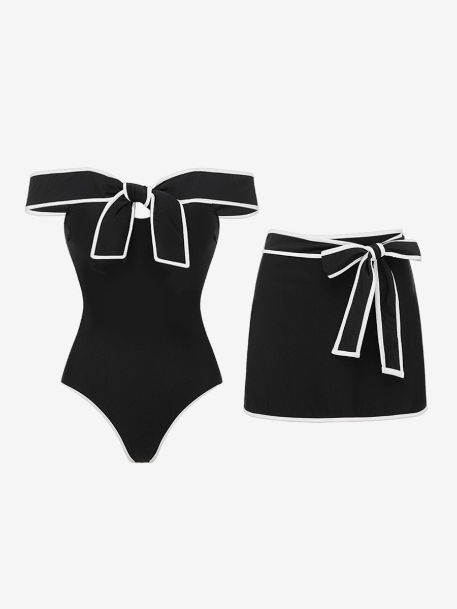 Black Sleeveless Bow Detail Beach Cover-Up — view 12