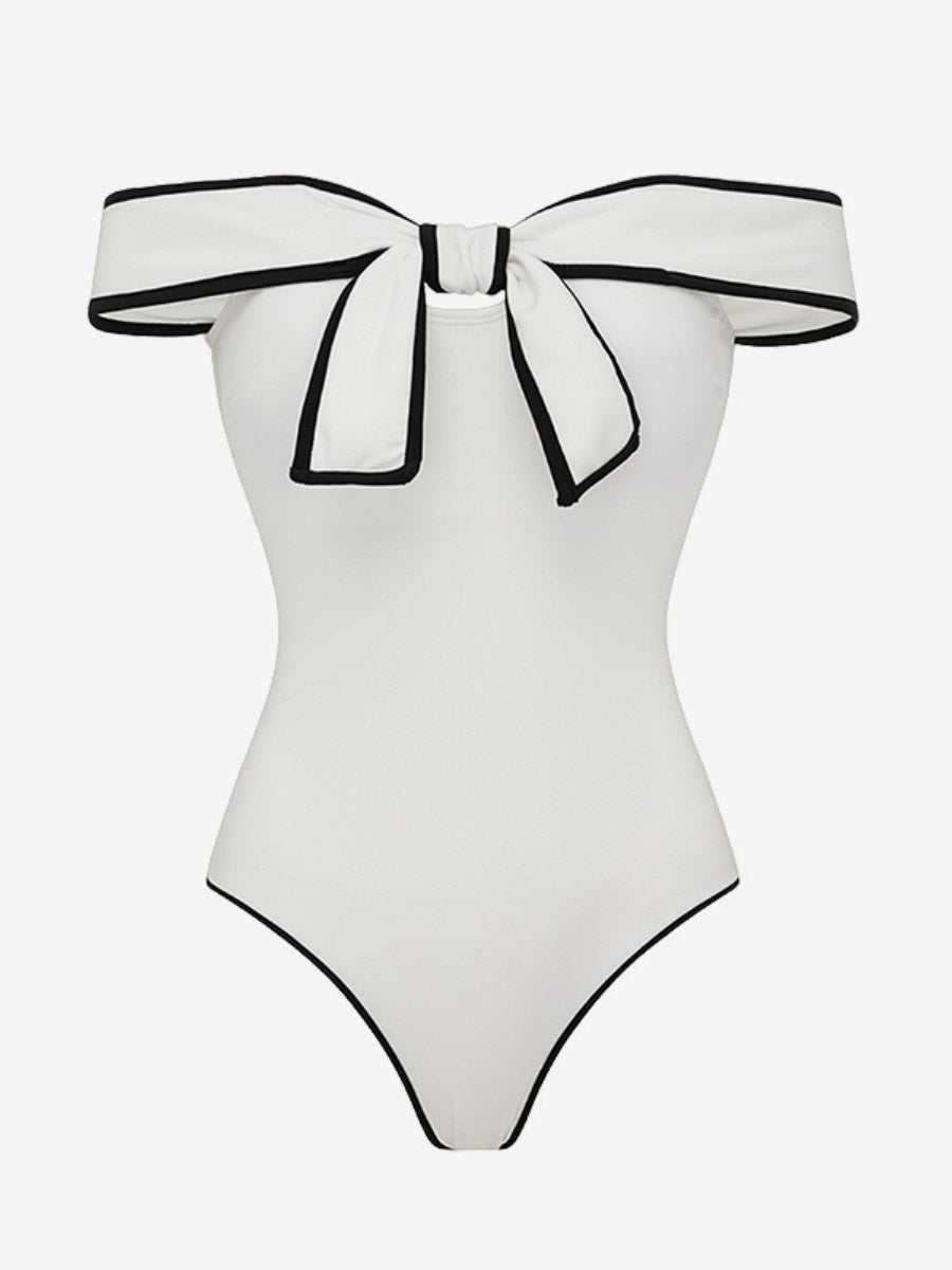 black sleeveless bow detail beach cover up — view 6