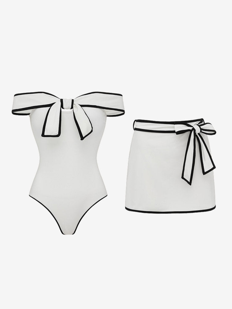 Black Sleeveless Bow Detail Beach Cover-Up — view 5