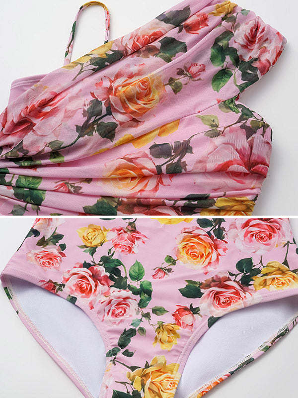 pink floral swimsuit — view 7