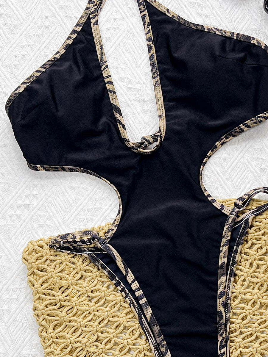Black Cut-Out Swimsuit — view 5